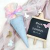 Hsqqdc Sweet Cone Bags 2pcs Colorful Candy Gift Bags Ice Cream Cone Shape Snacks Wrapping with Ribbon Party Favor Bag for Birthday Party view 4