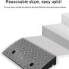 Wheelchair Ramp, Heavy Rubber Threshold Ramp, Rise Threshold Ramp for Wheelchair Mobility Scooters Stairs, Non Slip Driveway Curb Ramp(Yellow,50x37x15cm) view 2