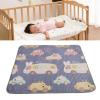 Urine Mat Washable Absorbency Cartoon Menstrual Pee Pad Bed Protector for Baby Adult Incontinence Pure Cotton 39.4 X 47.2in view 2