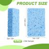 uxcell 6 Pcs Scrub Sponges, 2.8" x 4.3" x 0.8" Kitchen Sponges Non-Scratch Natural Sponge Reusable Soft Dish Sponge for Washing Dishes Kitchen Bathroom Cleaning DIY Craft, Blue view 2