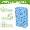 uxcell 6 Pcs Scrub Sponges, 2.8" x 4.3" x 0.8" Kitchen Sponges Non-Scratch Natural Sponge Reusable Soft Dish Sponge for Washing Dishes Kitchen Bathroom Cleaning DIY Craft, Blue view 3