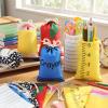 Sweetude 36 Pcs Teacher Appreciation Survival Kit Gifts Bags 4 x 6 Inch Composition Notebook Teacher Survival Supplies Drawstring Bags Pencil Crayon Apple Ruler in Bulk Thank You Canvas Makeup Pouch view 2