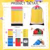 Sweetude 36 Pcs Teacher Appreciation Survival Kit Gifts Bags 4 x 6 Inch Composition Notebook Teacher Survival Supplies Drawstring Bags Pencil Crayon Apple Ruler in Bulk Thank You Canvas Makeup Pouch view 3