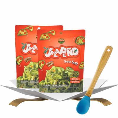 2x Chips Jalapeno Sea Salt, 2 OZ Bundle with Plastic Bag Clip Kettle Potato Chips Spicy Kettle-Cooked with Sea Salt Crunch and Plastic Bag Clip for Sealing Various Food Bags Gift Set (3 Items)
