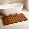 Mexyat 16 20 24 26 30 36 40 46 48 in Original SPA-Grade Quick-Drying Teak Bathroom mat,Waterproof and Non-Slip, Easy to Clean, Suitable for Indoor Spa or Outdoor35in38in view 1