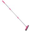 Aramox Rubber Broom Telescopic Floor Broom with Adjustable Handle and Squeegee for Efficient Pet Hair Removal on Floors and Windows (Pink) view 3