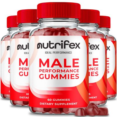 Nutrifex Gummies, Official Nutrifex Supplement Gummy for Men - Maximum Strength Performance, All Natural Support for Overall Health & Wellness, Advanced Nutri FEX Health Reviews (5 Pack)