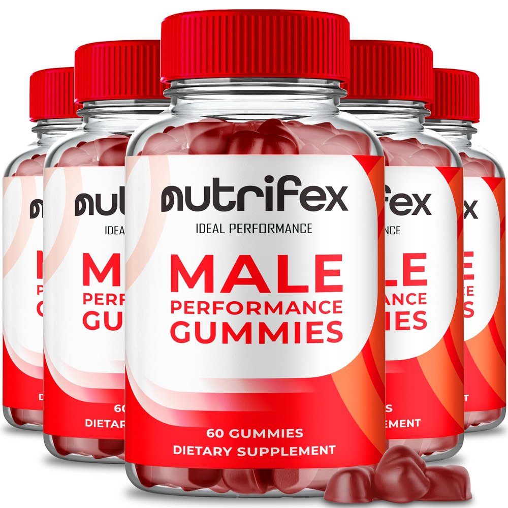 Nutrifex Gummies, Official Nutrifex Supplement Gummy for Men - Maximum Strength Performance, All Natural Support for Overall Health & Wellness, Advanced Nutri FEX Health Reviews (5 Pack)