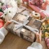 WALL-KNACK 17" X 393" Texture Boho Ivory Brown Leaf Wrapping Paper Gift Wrap Roll for Wedding, Mother's Day, Holiday, Baby Shower, Women Girls Gifts, Birthdays, Bridal Shower and Engagement view 2
