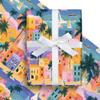 WALL-KNACK 17" X 393" Vibrant Tropical Blue Yellow Palm House Wrapping Paper Gift Wrap Roll for Wedding, Mother's Day, Holiday, Baby Shower, Women Girls Gifts, Birthdays, Bridal Shower and Engagement view 3