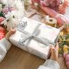 WALL-KNACK 17" X 393" Cute Dreamy Peach Blue Kittens Yarn Wrapping Paper Gift Wrap Roll for Wedding, Mother's Day, Holiday, Baby Shower, Women Girls Gifts, Birthdays, Bridal Shower and Engagement view 2