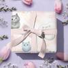 WALL-KNACK 17" X 393" Cute Dreamy Peach Blue Kittens Yarn Wrapping Paper Gift Wrap Roll for Wedding, Mother's Day, Holiday, Baby Shower, Women Girls Gifts, Birthdays, Bridal Shower and Engagement view 4