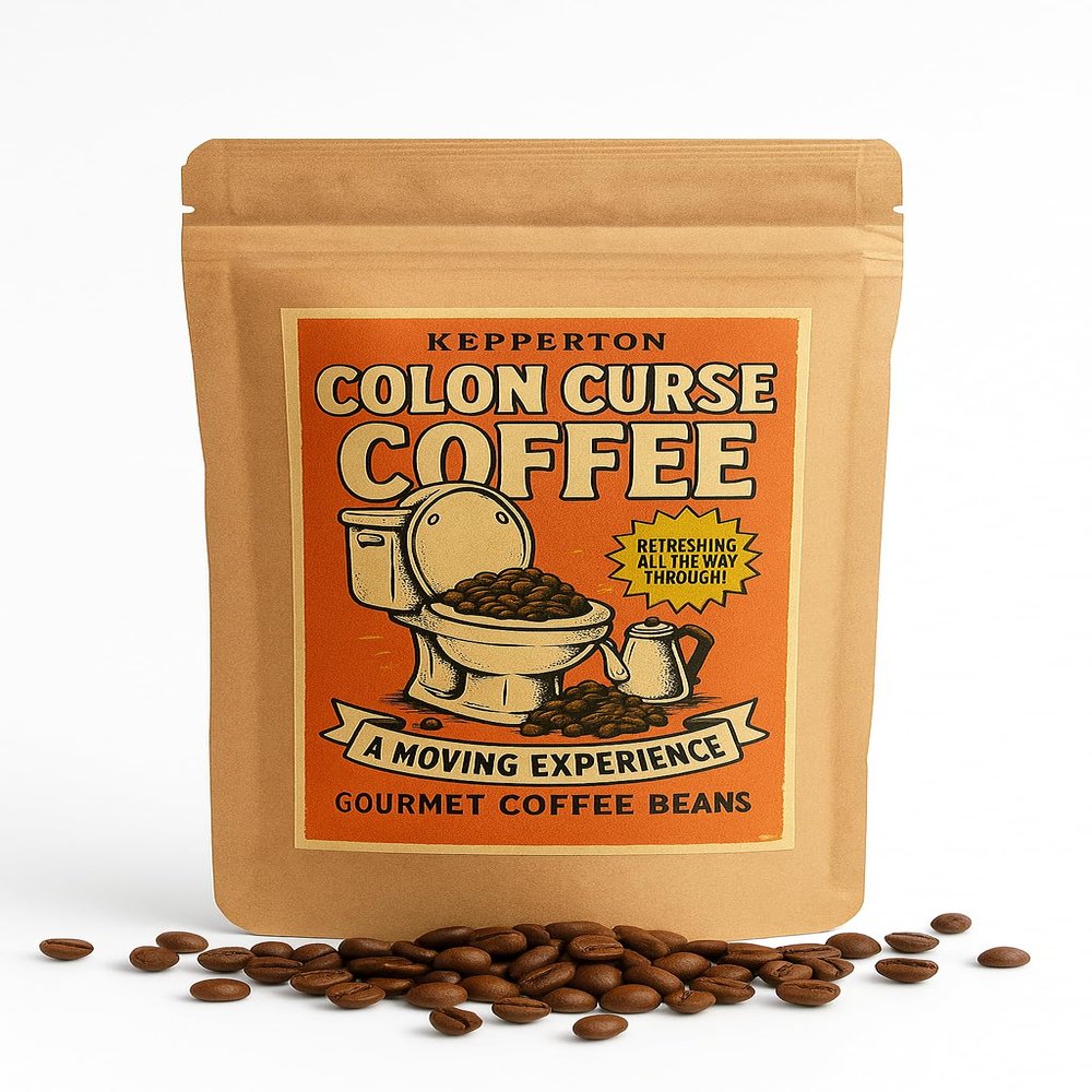 Kepperton Colon Curse Coffee - Medium Roast Gourmet Coffee Beans Funny Gag Gift for Coffee Lovers & Coworkers Adult Stocking Stuffers Potty Humor