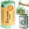 Compostable Trash Bags for Kitchen Compost Bins - 13 Gallon Drawstring Compost Bags, Green Compostable Bags Heavy Duty 1.02 Mil, 49.2 L Tall Kitchen Food Scrap Bags, BPI ASTM D6400, PFAS-Free view 1
