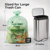 Compostable Trash Bags for Kitchen Compost Bins - 13 Gallon Drawstring Compost Bags, Green Compostable Bags Heavy Duty 1.02 Mil, 49.2 L Tall Kitchen Food Scrap Bags, BPI ASTM D6400, PFAS-Free view 2