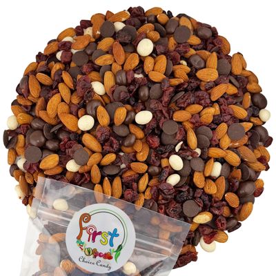 FirstChoiceCandy Probiotic Berry and Nut Snack Mix with Dark Chocolate Cranberries, Yogurt Peanuts, Raw Almonds, Dark Chocolate Discs, Trial Mix Nuts (1 Pound)