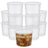 Disposable Meal Prep Food Storage Containers, BPA Free, Leak Resistant, Stackable, Microwave/Dishwasher/Freezer Safe, Reusable, Recyclable, Heavy Duty Deli Container & Lid, Regular, 240 sets, 64oz view 1
