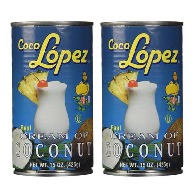 Cream of Coconut 15 oz Can | Made from Sun-Ripened Caribbean Coconuts | Perfect for Pia Coladas, Smoothies & Tropical Drinks [Pack of 2]