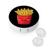 French Fries Cute Contact Lens Case Box Holder Portable Eye Contacts Travel Kit with Mirror view 1