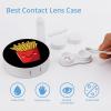 French Fries Cute Contact Lens Case Box Holder Portable Eye Contacts Travel Kit with Mirror view 3