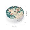 Beautiful White Cow Contact Lens Case Box Holder Portable Eye Contacts Travel Kit with Mirror view 2