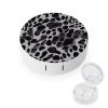 Black Grey Leopard Contact Lens Case Box Holder Portable Eye Contacts Travel Kit with Mirror view 1