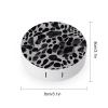 Black Grey Leopard Contact Lens Case Box Holder Portable Eye Contacts Travel Kit with Mirror view 2
