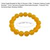 12mm Crystal Beaded Bracelet for Men & Women Natural Gemstone Healing Bracelet, Adjustable Stretch Bracelet for Protection, Energy, & Gift Collectible Jewelry (African Bloodstone)(Yellow Agate) view 2