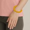 12mm Crystal Beaded Bracelet for Men & Women Natural Gemstone Healing Bracelet, Adjustable Stretch Bracelet for Protection, Energy, & Gift Collectible Jewelry (African Bloodstone)(Yellow Agate) view 4