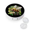 Bee Daisy Flower Contact Lens Case Box Holder Portable Eye Contacts Travel Kit with Mirror view 1