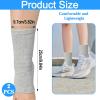 LLMSIX 2pcs Grey Ankle Supports Sleeves, Breathable Arch Support Foot Covers, Soft Ankle Support Socks for Men Women Running Travel Work (Grey, M) view 2