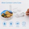 Camel Contact Lens Case Box Holder Portable Eye Contacts Travel Kit with Mirror view 3