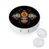 Bee Flower Contact Lens Case Box Holder Portable Eye Contacts Travel Kit with Mirror view 1