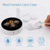 Bee Flower Contact Lens Case Box Holder Portable Eye Contacts Travel Kit with Mirror view 3