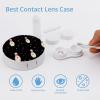 Bowling Contact Lens Case Box Holder Portable Eye Contacts Travel Kit with Mirror view 3