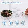 African American Black Woman Contact Lens Case Box Holder Portable Eye Contacts Travel Kit with Mirror view 3