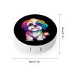 Colorful Shih Tzu Contact Lens Case Box Holder Portable Eye Contacts Travel Kit with Mirror view 2