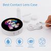 Colorful Shih Tzu Contact Lens Case Box Holder Portable Eye Contacts Travel Kit with Mirror view 3