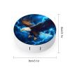 Bald Ea-gle Bird Usa Thundering Contact Lens Case Box Holder Portable Eye Contacts Travel Kit with Mirror view 2