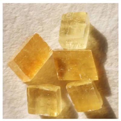 100g 3-5cm Orange Clear Spar Stone Yellow Calcite Rough Gift