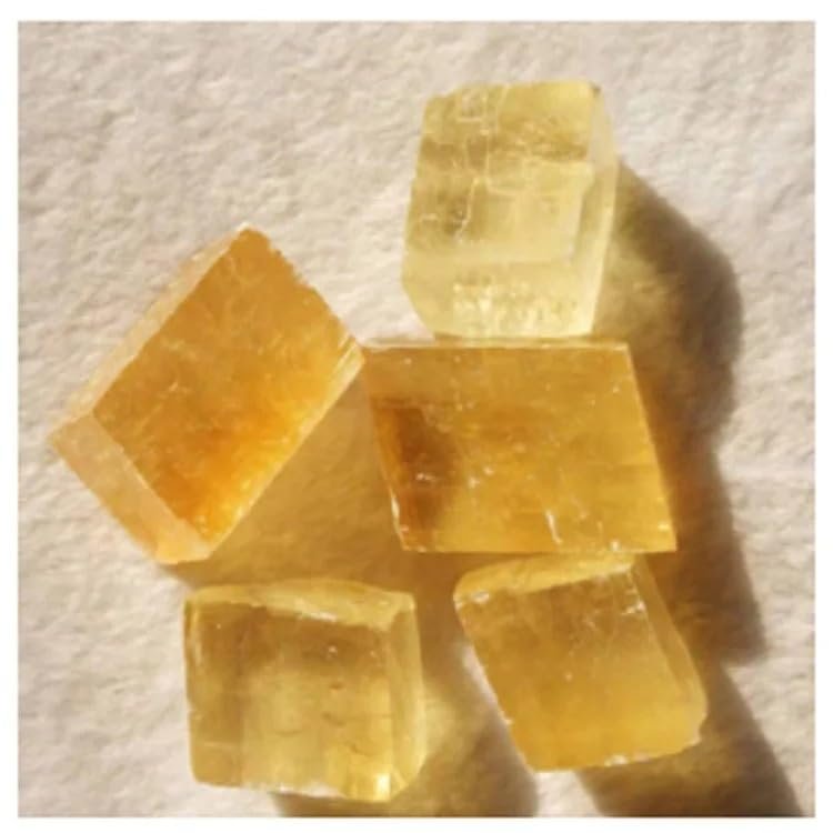 100g 3-5cm Orange Clear Spar Stone Yellow Calcite Rough Gift