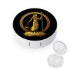 Ancient Egyptian Golden Pharoah Coin Contact Lens Case Box Holder Portable Eye Contacts Travel Kit with Mirror view 1