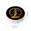Ancient Egyptian Golden Pharoah Coin Contact Lens Case Box Holder Portable Eye Contacts Travel Kit with Mirror view 2