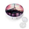 Eiffel Tower Cherry Flowers Contact Lens Case Box Holder Portable Eye Contacts Travel Kit with Mirror view 1