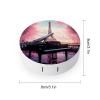 Eiffel Tower Cherry Flowers Contact Lens Case Box Holder Portable Eye Contacts Travel Kit with Mirror view 2