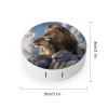 Animal Lion Love Contact Lens Case Box Holder Portable Eye Contacts Travel Kit with Mirror view 2