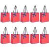 OATIPHO 10pcs Red Bowknot Paper Storage Pouches Bags for Cosmetics Jewelry Snacks Packaging with Sturdy Thick Paper and Reusable Design view 1
