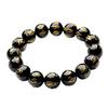 10mm Beaded Stretch Bracelet Handmade Healing Crystal Jewelry Unisex Energy Bracelet (African Turquoise)(Black Agate (Om Mani Padme Hum)) view 1