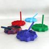 3D Printed Expanded Sensory Fidget Star, Fractal Fidget Hexagon with Handles, Colorful Whirling Spiral Design, for Relieving Stress, Irritability and Relaxation (Green, Large) view 3