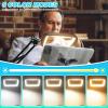 10X 30X Extra Large Magnifying Glass with Light and Clamp, Rectangle Hands Free Magnifier with 5 Color Modes, Adjustable LED Lighted Magnifying Desk Lamp for Reading Close Work Craft Painting (Black) view 4